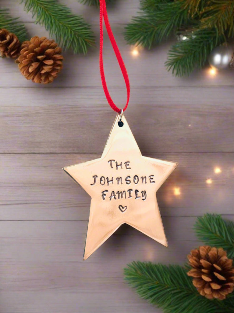 personalised family christmas decoration