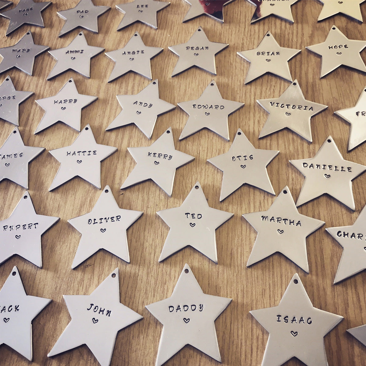 Personalised Christmas Decorations. Personalised Christmas Stars