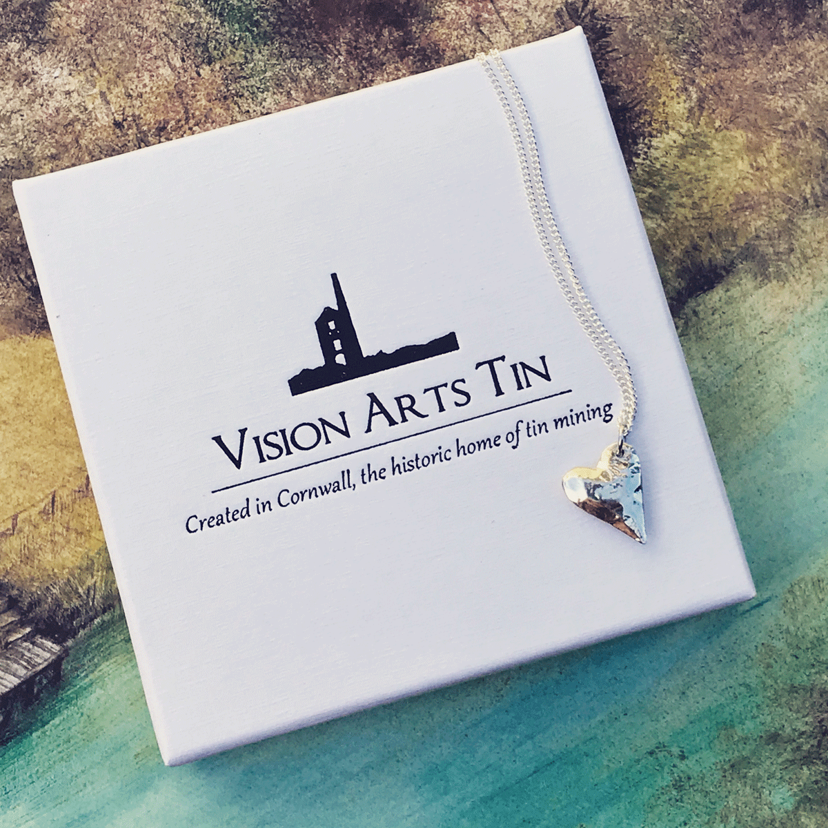 Slanted 2025 heart necklace