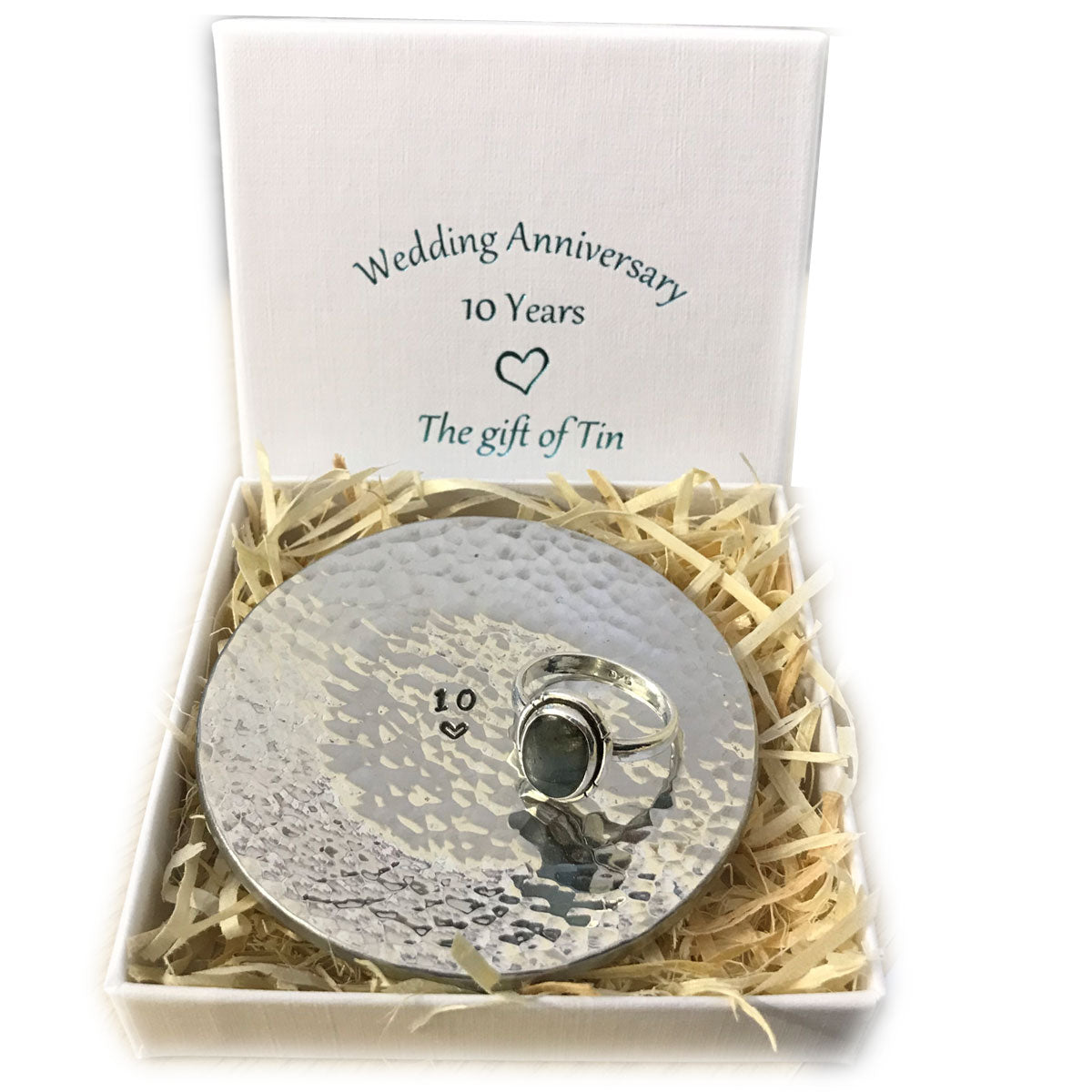 10th Anniversary Gift Beaten Tin Ring Dish Tin Gift – Vision